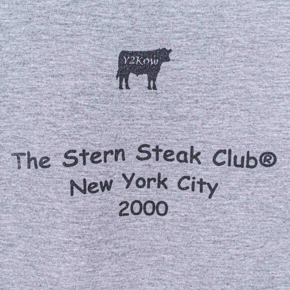 NYU Stern Steak Club NYC 2000 T-Shirt University Large Y2K College Retro - Picture 7 of 7